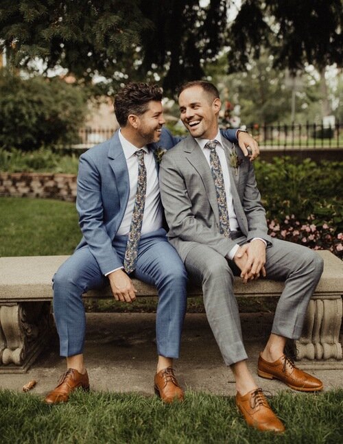 Gay vegas wedding couple
